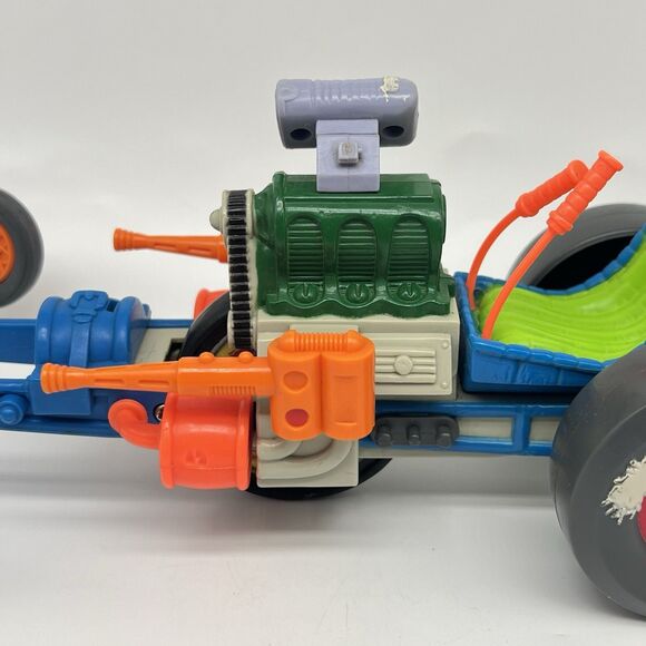 Vtg TMNT 1990 Playmates SEWER DRAGSTER & Leonardo Teenage Mutant Ninja Turtles - Picture 14 of 16